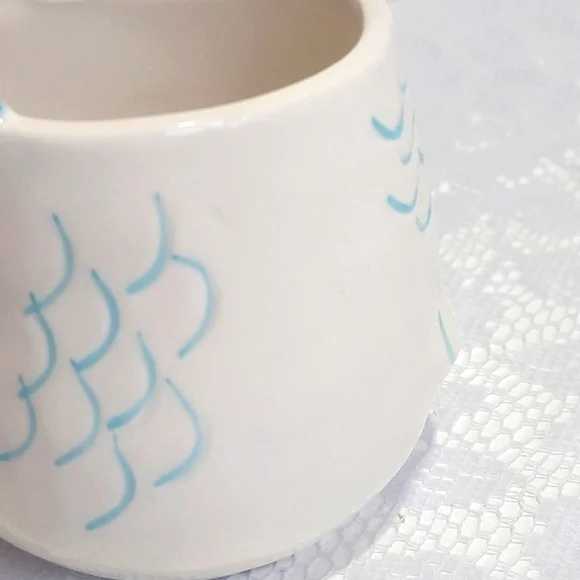 Mini Ceramic Pot Premium Glazed Cute Blue Owl Face Succulent Plant Holder - Picture 12 of 16